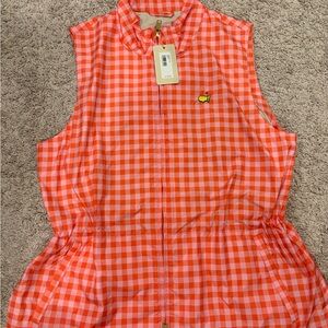 The Masters Collection Orange & Pink Gingham Vest